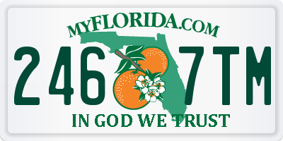 FL license plate 2467TM