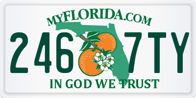 FL license plate 2467TY