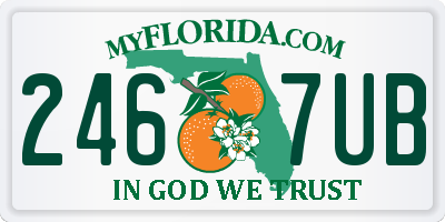 FL license plate 2467UB