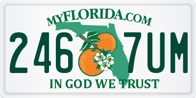 FL license plate 2467UM