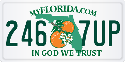 FL license plate 2467UP