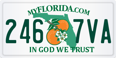 FL license plate 2467VA