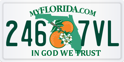 FL license plate 2467VL