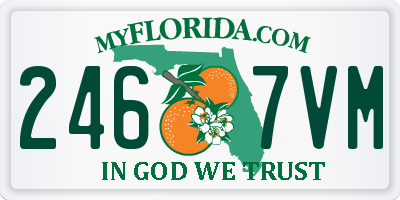 FL license plate 2467VM