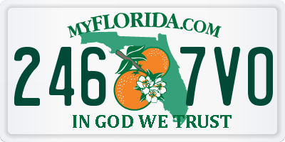 FL license plate 2467VO