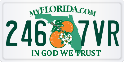 FL license plate 2467VR