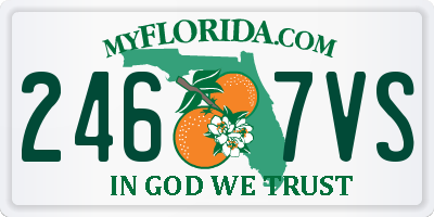 FL license plate 2467VS