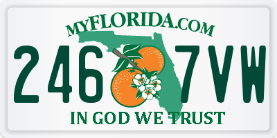 FL license plate 2467VW