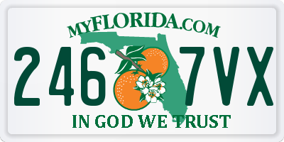 FL license plate 2467VX