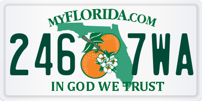 FL license plate 2467WA