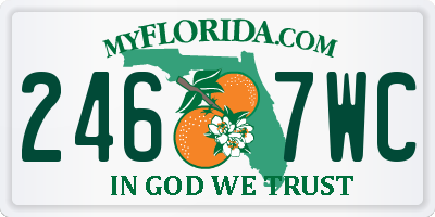 FL license plate 2467WC