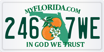 FL license plate 2467WE