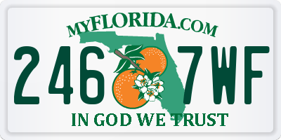 FL license plate 2467WF