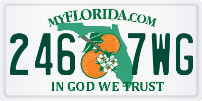 FL license plate 2467WG