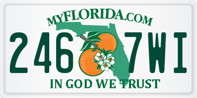 FL license plate 2467WI
