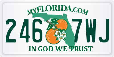 FL license plate 2467WJ