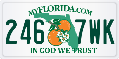 FL license plate 2467WK