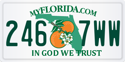 FL license plate 2467WW
