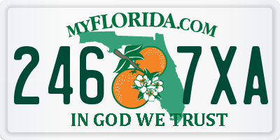FL license plate 2467XA