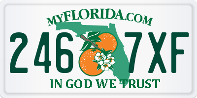 FL license plate 2467XF