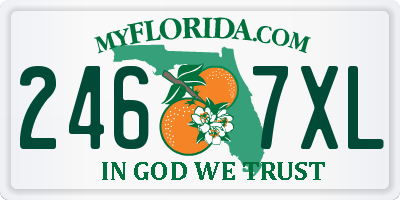 FL license plate 2467XL