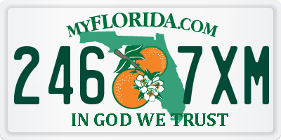 FL license plate 2467XM