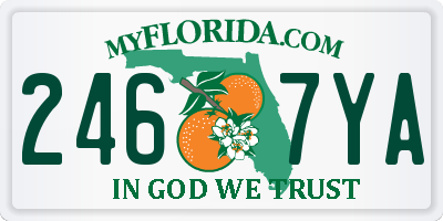 FL license plate 2467YA