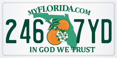 FL license plate 2467YD