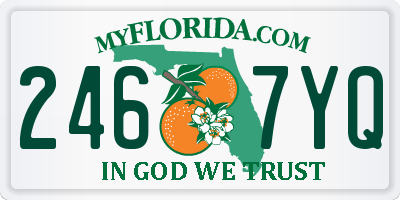 FL license plate 2467YQ