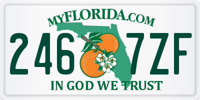 FL license plate 2467ZF