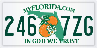 FL license plate 2467ZG