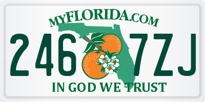 FL license plate 2467ZJ
