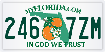 FL license plate 2467ZM
