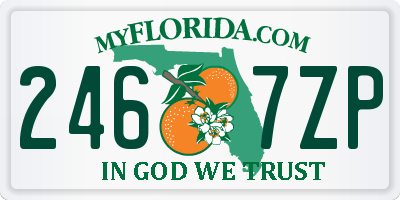 FL license plate 2467ZP