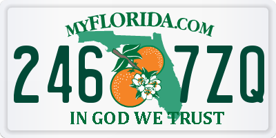 FL license plate 2467ZQ