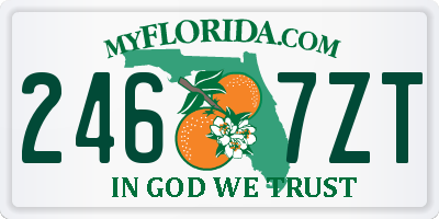 FL license plate 2467ZT