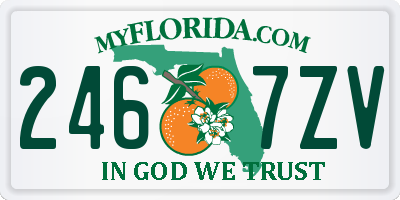 FL license plate 2467ZV