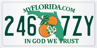 FL license plate 2467ZY