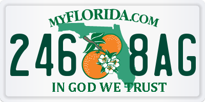 FL license plate 2468AG
