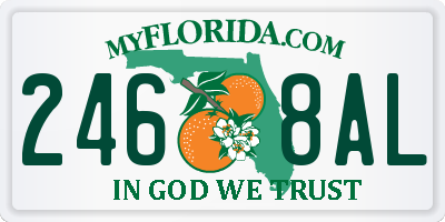 FL license plate 2468AL