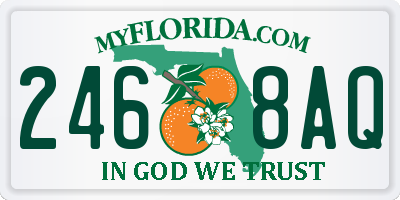 FL license plate 2468AQ