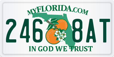 FL license plate 2468AT