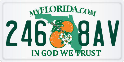 FL license plate 2468AV