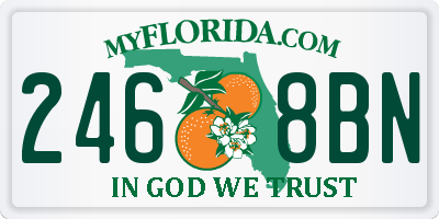 FL license plate 2468BN