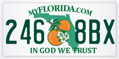 FL license plate 2468BX