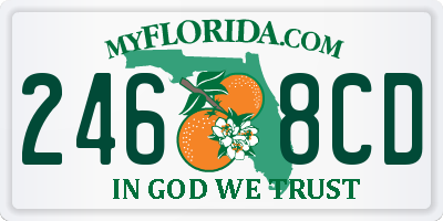 FL license plate 2468CD