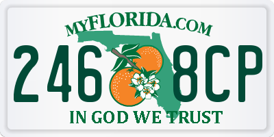 FL license plate 2468CP