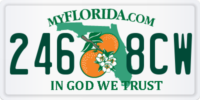 FL license plate 2468CW