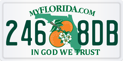 FL license plate 2468DB
