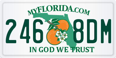 FL license plate 2468DM